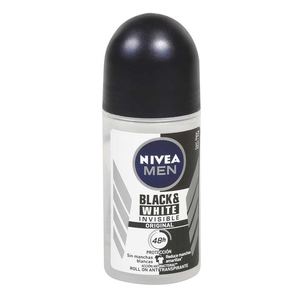 Antitranspirante Nivea Men Black & White Invisible Roll On x 50 Ml