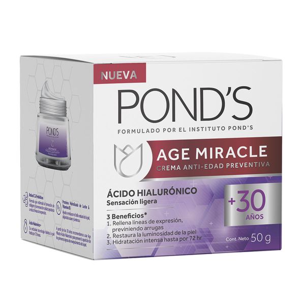 Crema Facial Anti-Edad Ácido Hialurónico Age Miracle Ponds x 50Gr
