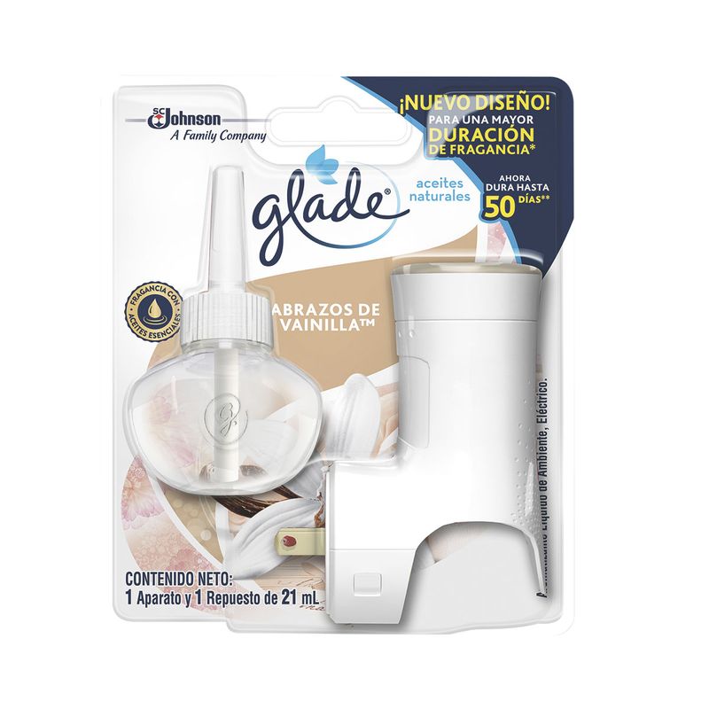 Aromatizante-Glade-de-Vainilla-con-Aceites-Naturales-1-Aparato---1-Repuesto-x-21-Ml