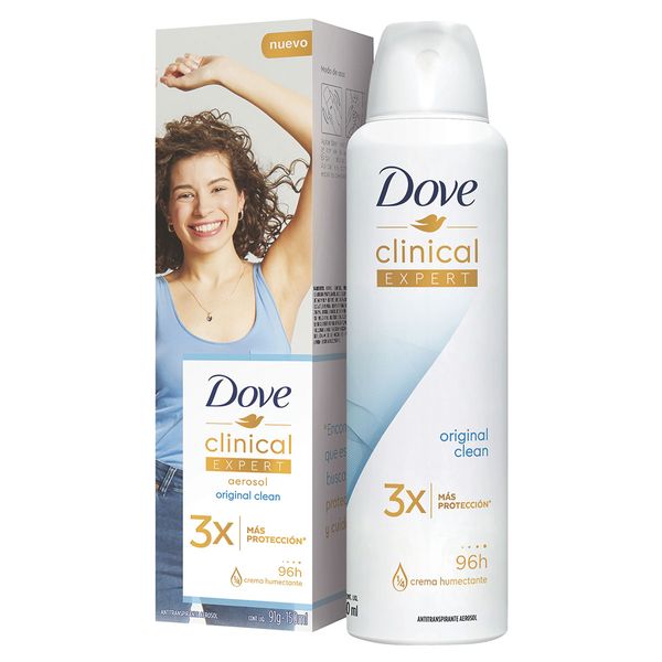 Antitranspirante Dove Clinical Expert Aerosol Original Clean x 91 G