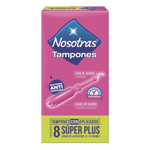 Tampones Nosotras Con Aplicador Súper Plus x 8 Unidades