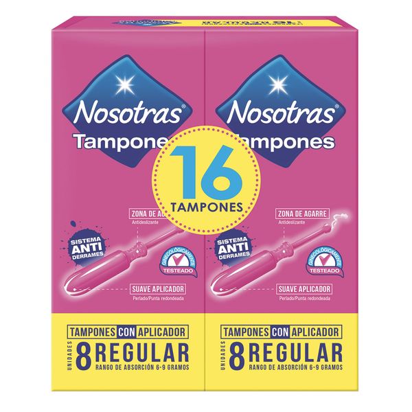 Tampones Nosotras Con Aplicador Regular x 16 Unidades