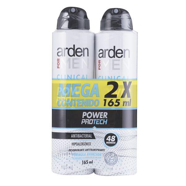 Desodorante Arden For Men Clinical x 2 Unidades x 165 Ml c/u