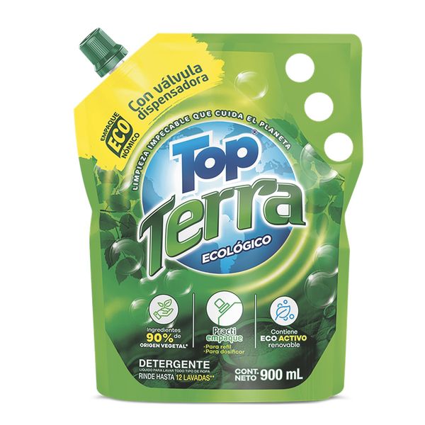 Detergente Líquido Top Terra Ecológico x 900 Ml
