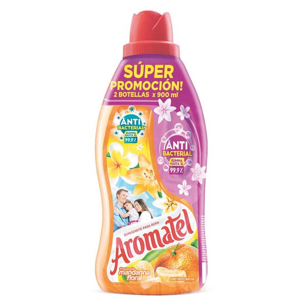 Suavizante Aromatel Mandarina Floral x 2 Unidades x 900 Ml c/u