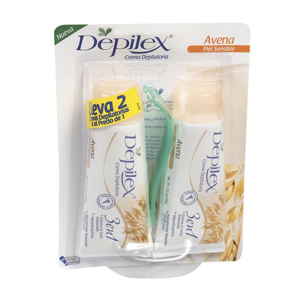 Crema Depilatoria Depilex Avena Pague 1 Lleve 2 x 100 G c/u