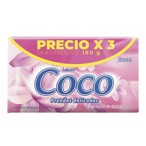 Jabón Coco Prendas Delicadas x 3 Unidades x 180 G c/u