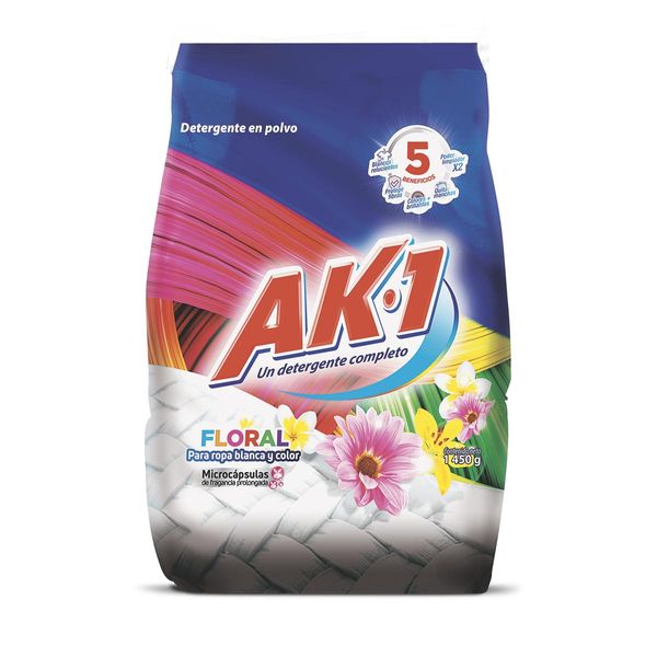 Detergente en Polvo Ak-1 Floral x 1450 G