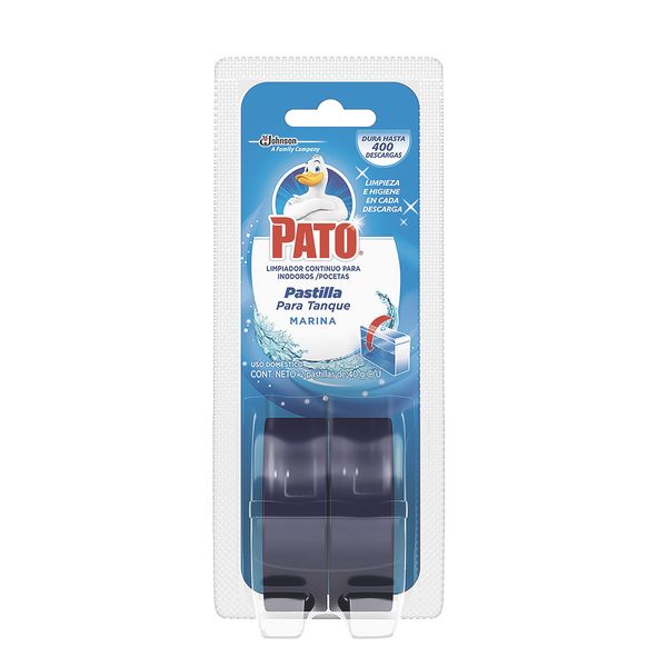 Pastilla Pato Mini Blíster Azul Para Tanque de Inodoros x 2 Unidades x 40 G c/u