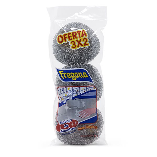 Esponjas Fregona de Alambre Oferta Pague 2 Lleve 3Und