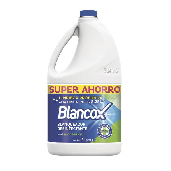 Blanqueador Desinfectante Blancox Limpieza Profunda Limón Fusión x 2 L