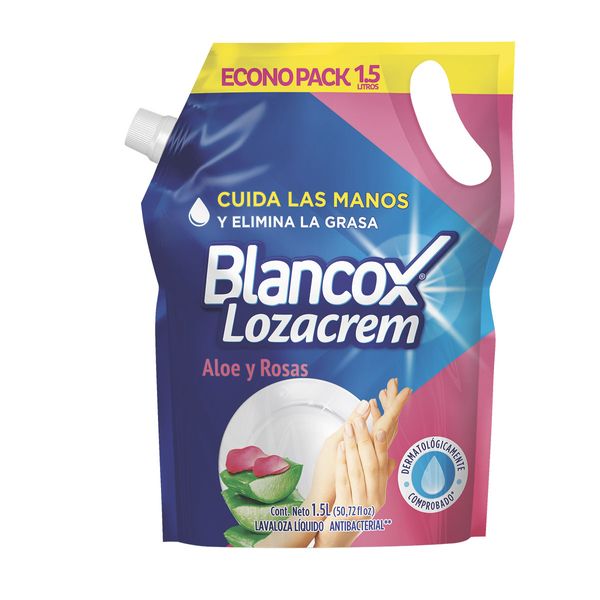 Lavaloza Líquido Blancox Lozacrem Aloe y Rosas x 1.5 L