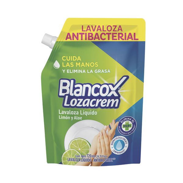 Lavaloza Líquido Blancox Lozacrem Limón y Aloe Doypack x 720 Ml