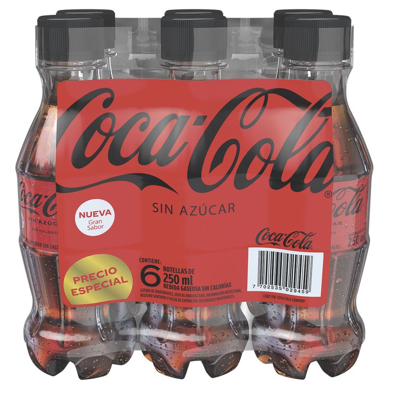 COCA COLA Zero Botella PET 1,25L Pack 6 » Te Llevo El Agua