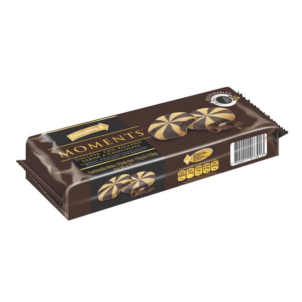 Galleta Moments Relleno Chocolate x 135 G en 9 Unidades