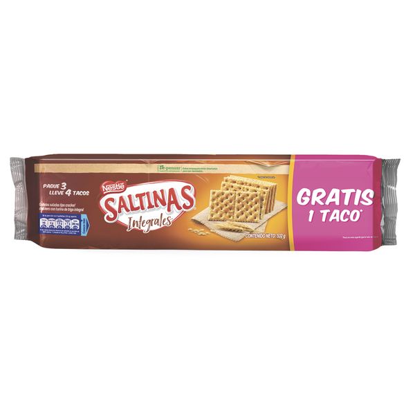 Galletas Saltinas Integrales + 1 Taco x 532 G