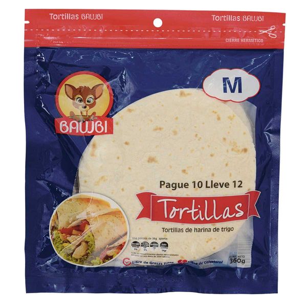 Tortillas Bawbi M Pague 10 Lleve 12 x 360 G