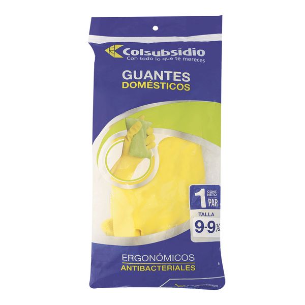 Guantes Domésticos Colsubsidio x 1 Par Talla 9 - 9 1/2