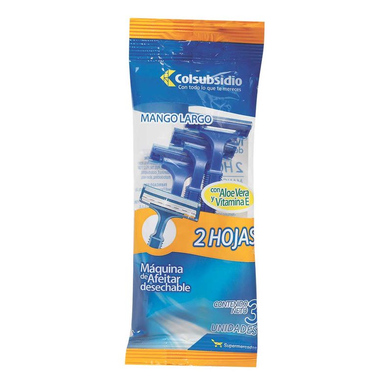 Maquina-de-Afeitar-Desechable-Hombre-Colsubsidio-x-2-Hojas-x-3-Unidades