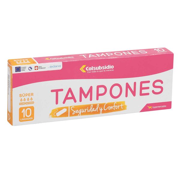 Tampones Colsubsidio Súper x 10 Unidades