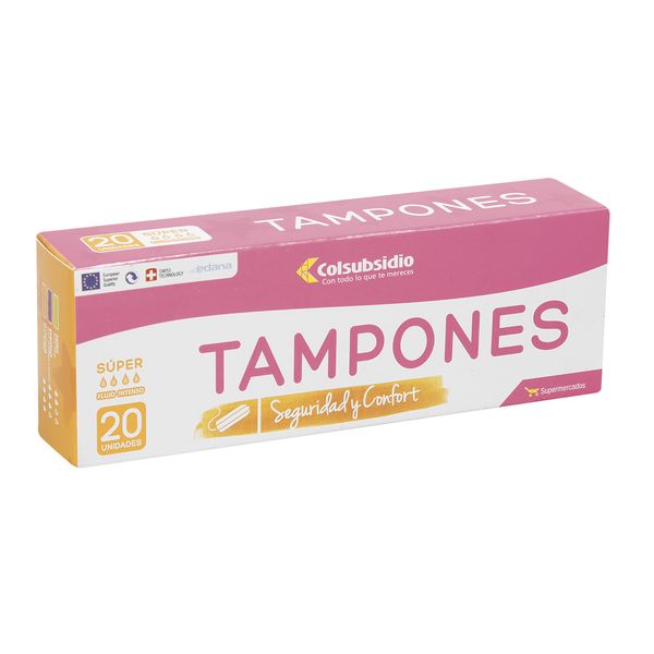 Tampones Colsubsidio Súper x 20 Unidades