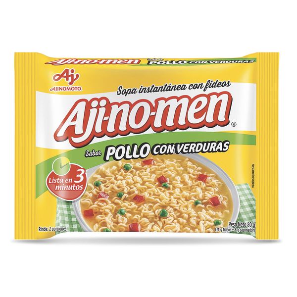 Sopa Instantánea con Fideo Ajinomen Pollo con Verdura 80 G