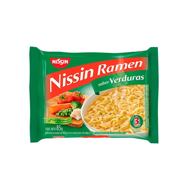 Sopa Instantánea Nissin Ramen Verduras 85 G