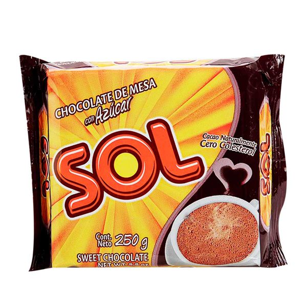 Chocolate Sol con Azúcar 250 G
