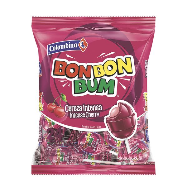 Caramelo Bon Bon Bum Cereza Intensa x 456 G en 24 Unidades