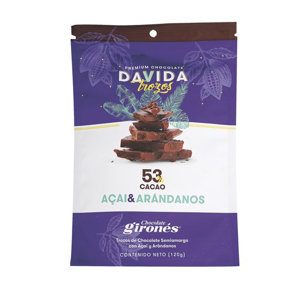 Chocolate Davida Trozos Acai&Arándanos 120 G