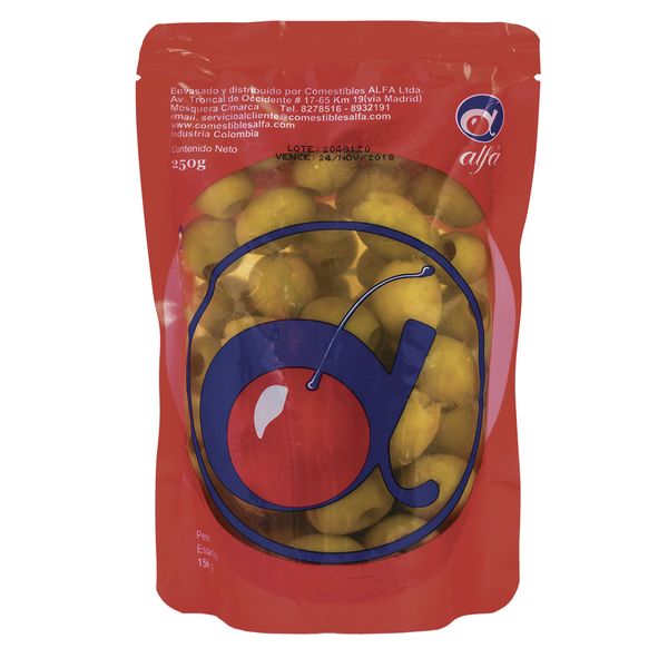 Aceituna Deshuesada Alfa Paquete x 250 G