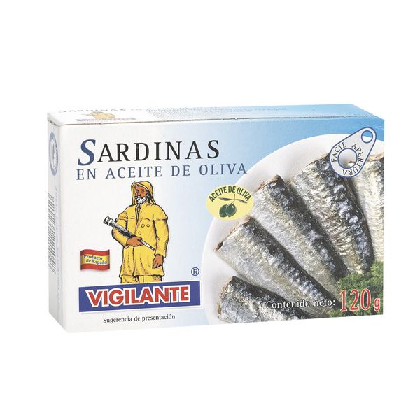 Sardinas en Aceite de Oliva Vigilante x 120 G