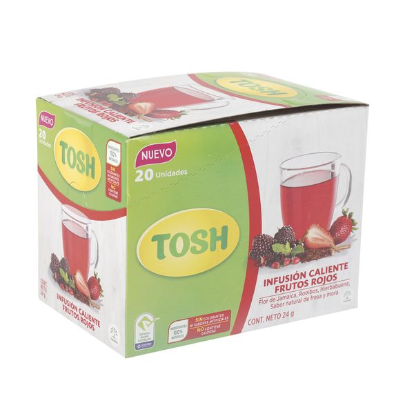 Infusión Caliente Tosh Frutos Rojos x 24 G en 20 Unidades