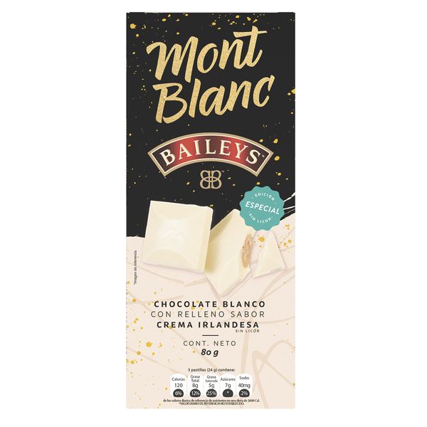 Chocolatina Montblanc Baileys x 80 G