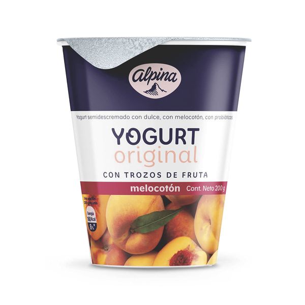 Yogurt Original Melocotón en Vaso Alpina x 200Gr
