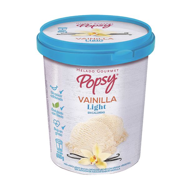 Helado Vainilla Light Popsy x 1.000Ml