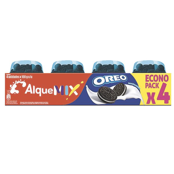 Alimento Lácteo Alquemix Oreo Alquería x 4 Und x 100Gr C/u