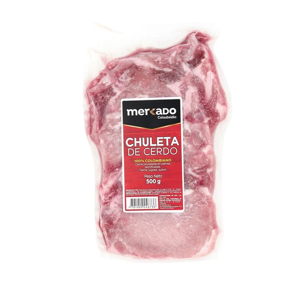 Chuleta de Cerdo Mercado x 500 G