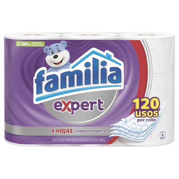 Papel Higienico Familia Expert 9 r 28 m