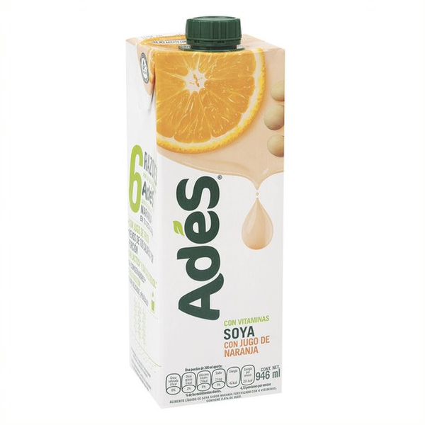 Bebida de Soya Ades Naranja 946 Ml