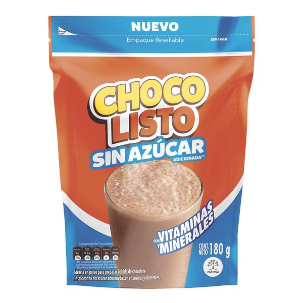 Chocolisto Sin Azúcar Adicionada x 180 G