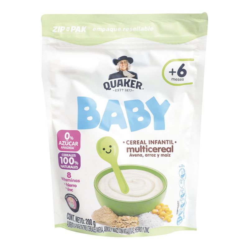 Quaker Baby: cereales para la alimentación complementaria de tu bebé.