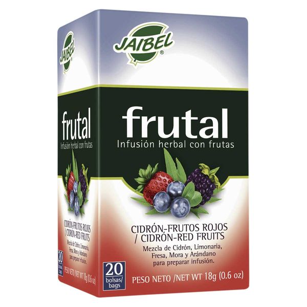 Infusión Jaibel Frutal Cidrón y Frutos del Bosque x 18 G en 20 Bolsas