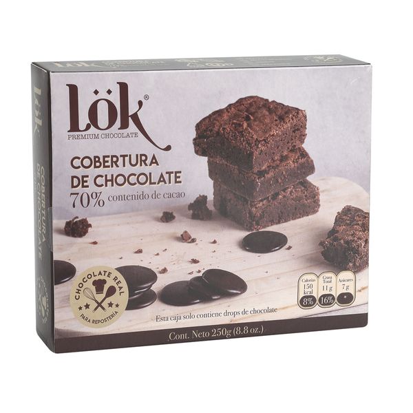 Cobertura LOK Chocolate 70% Cacao x 250 G