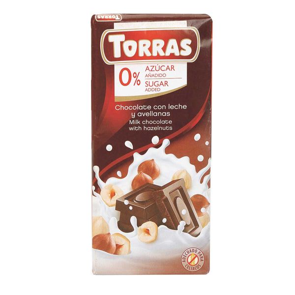 Tableta Torras Chocolate Negro Avellanas x 75 G
