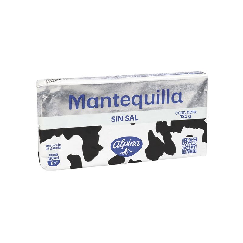 Mantequilla sin Sal Alpina 125 g - Los Precios