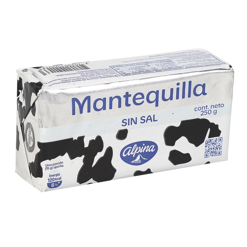 Mantequilla ALPINA sin sal x250 g