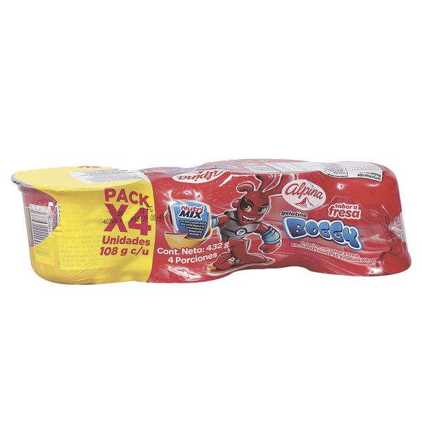 Gelatina Naranja en Vaso Boggy x 4 Und x 108Gr C/u