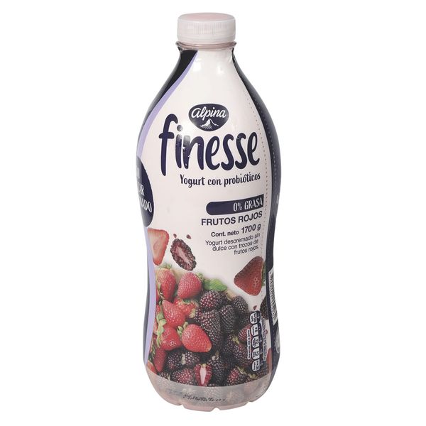 Yogurt Finesse Frutos Rojos en Botella Alpina x 1.700Gr