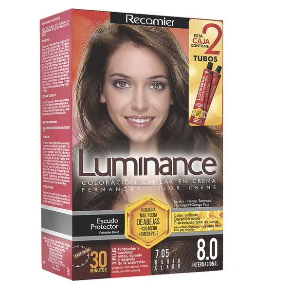 Coloración Capilar En Crema Luminance Rubio Claro x 2 Tubos